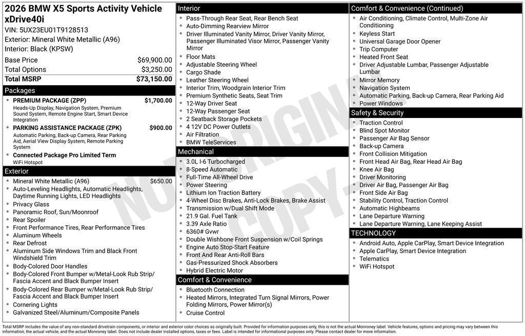2026 BMW X5 xDrive40i San Clemente CA