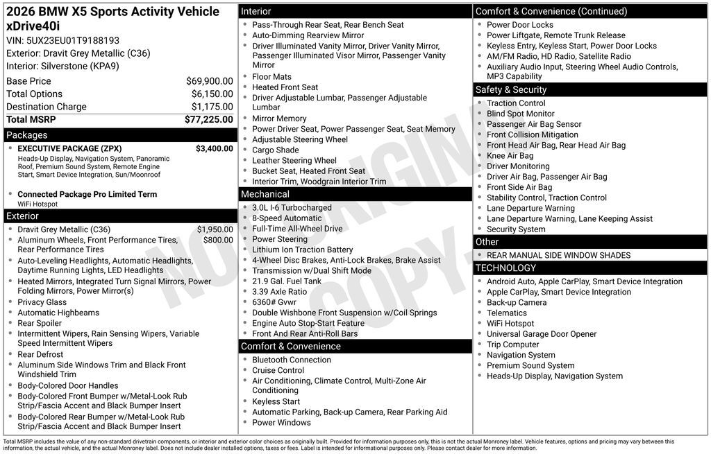 2026 BMW X5 xDrive40i San Clemente CA