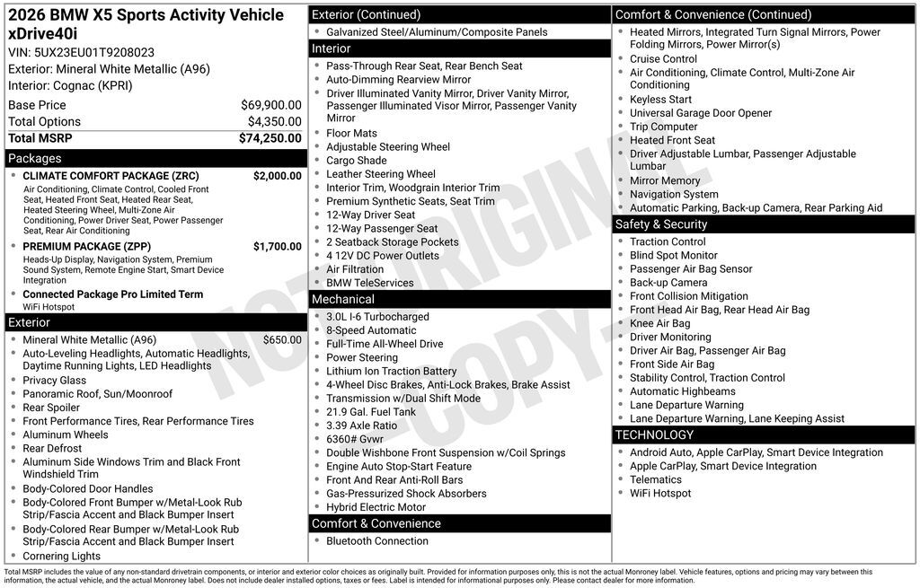 2026 BMW X5 xDrive40i San Clemente CA