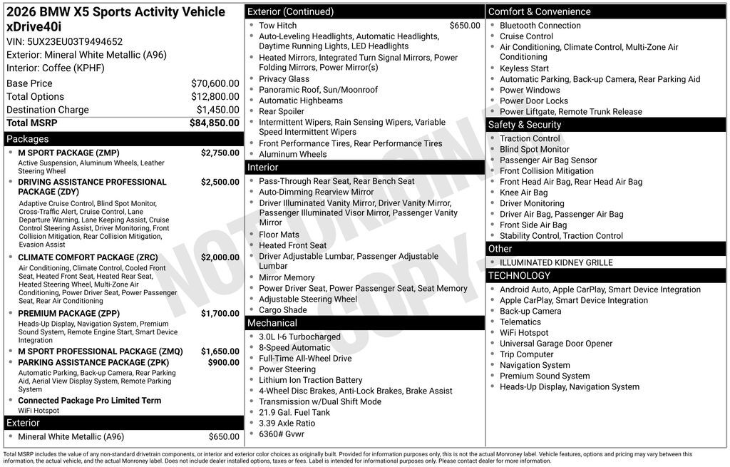 2026 BMW X5 xDrive40i San Clemente CA