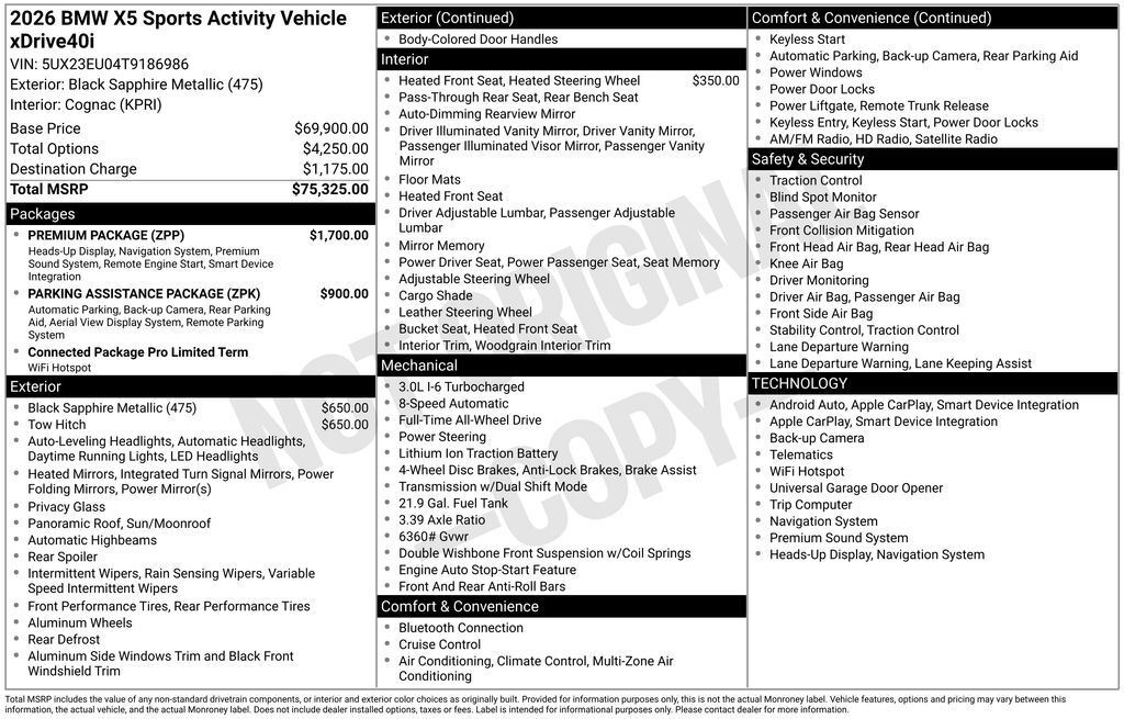2026 BMW X5 xDrive40i San Clemente CA