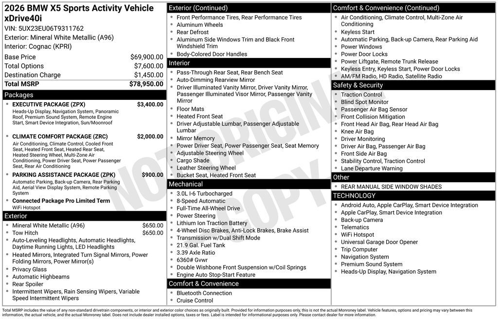 2026 BMW X5 xDrive40i San Clemente CA
