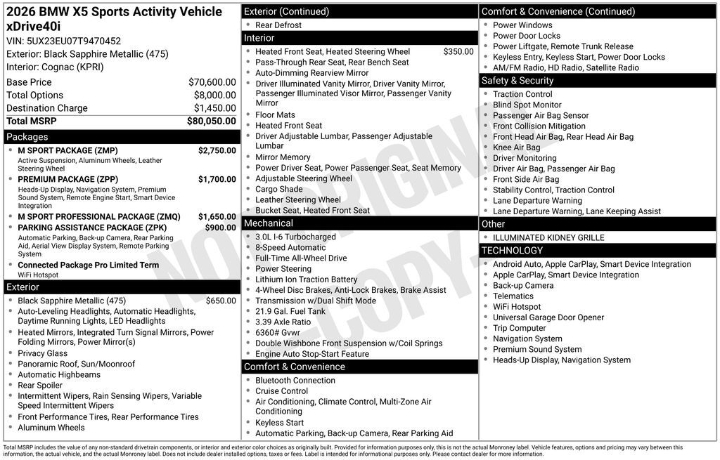2026 BMW X5 xDrive40i San Clemente CA