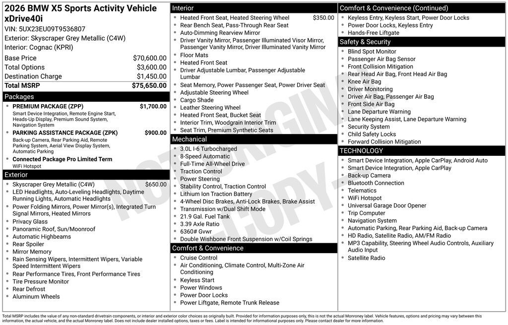 2026 BMW X5 xDrive40i San Clemente CA