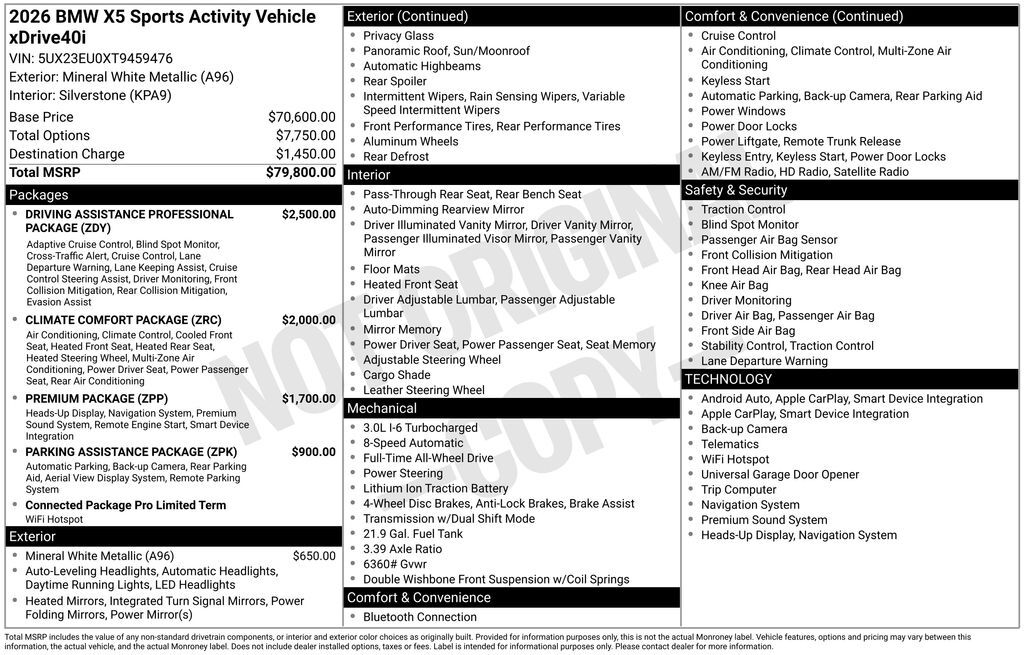 2026 BMW X5 xDrive40i San Clemente CA
