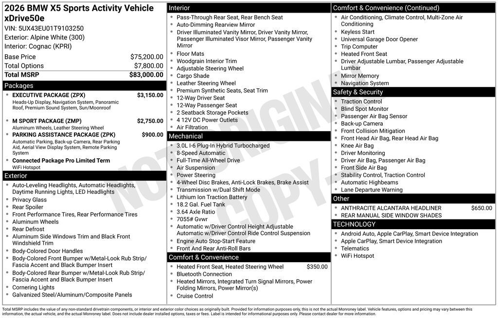 2026 BMW X5 xDrive50e San Clemente CA