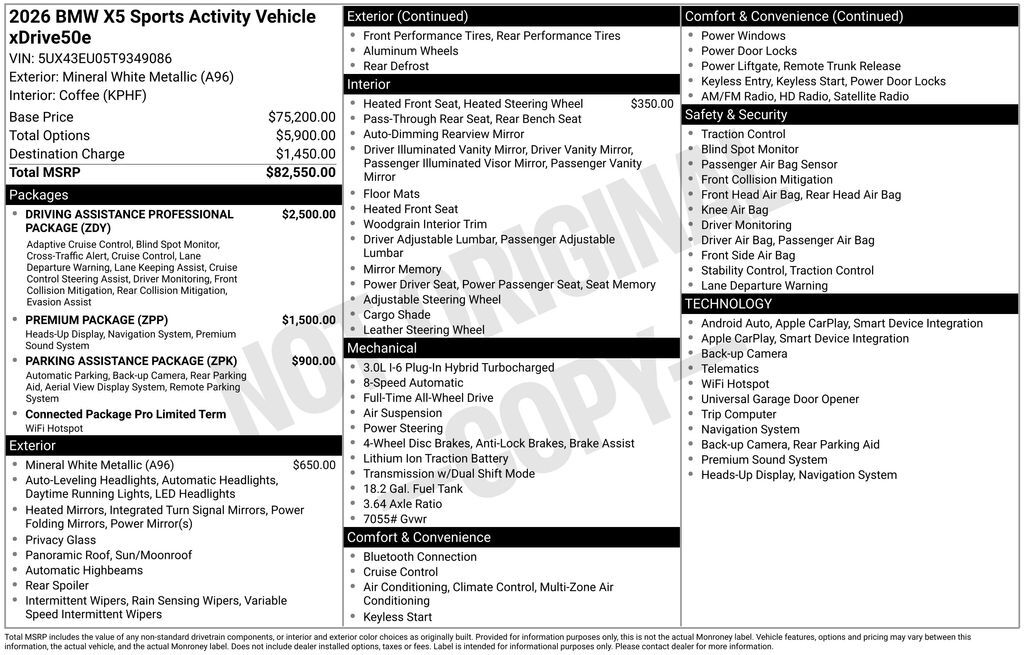2026 BMW X5 xDrive50e San Clemente CA