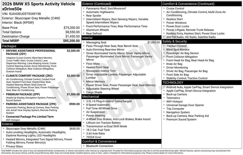 2026 BMW X5 xDrive50e San Clemente CA