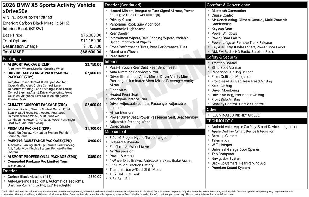2026 BMW X5 xDrive50e San Clemente CA