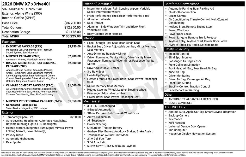 2026 BMW X7 xDrive40i San Clemente CA