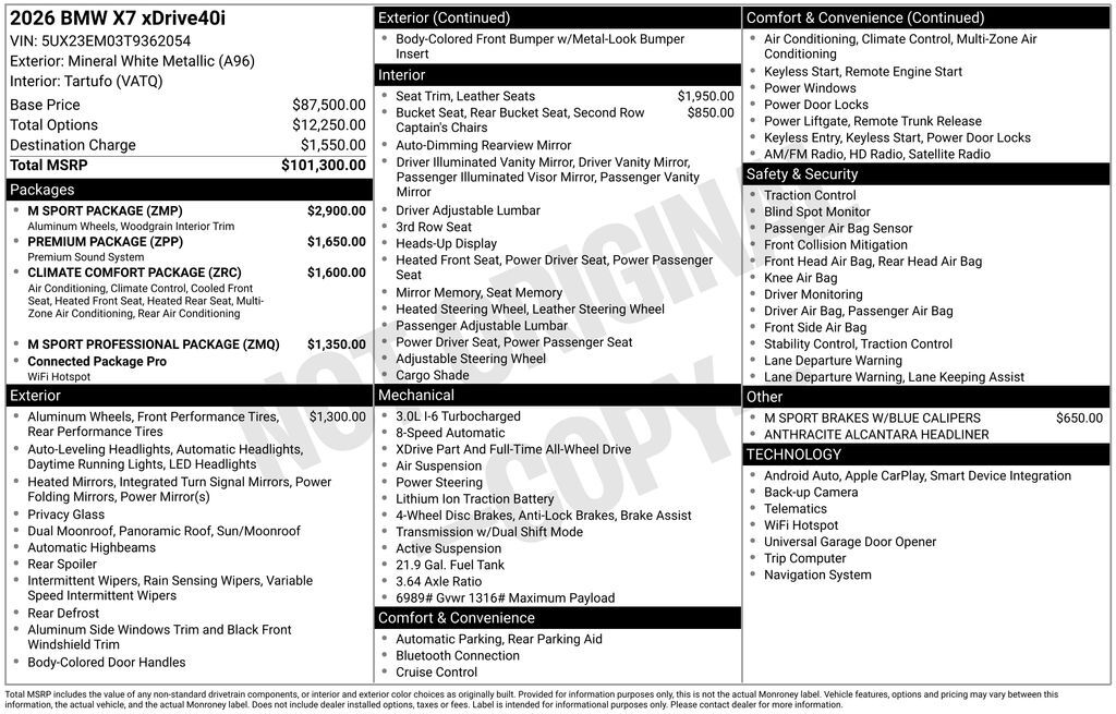 2026 BMW X7 xDrive40i San Clemente CA