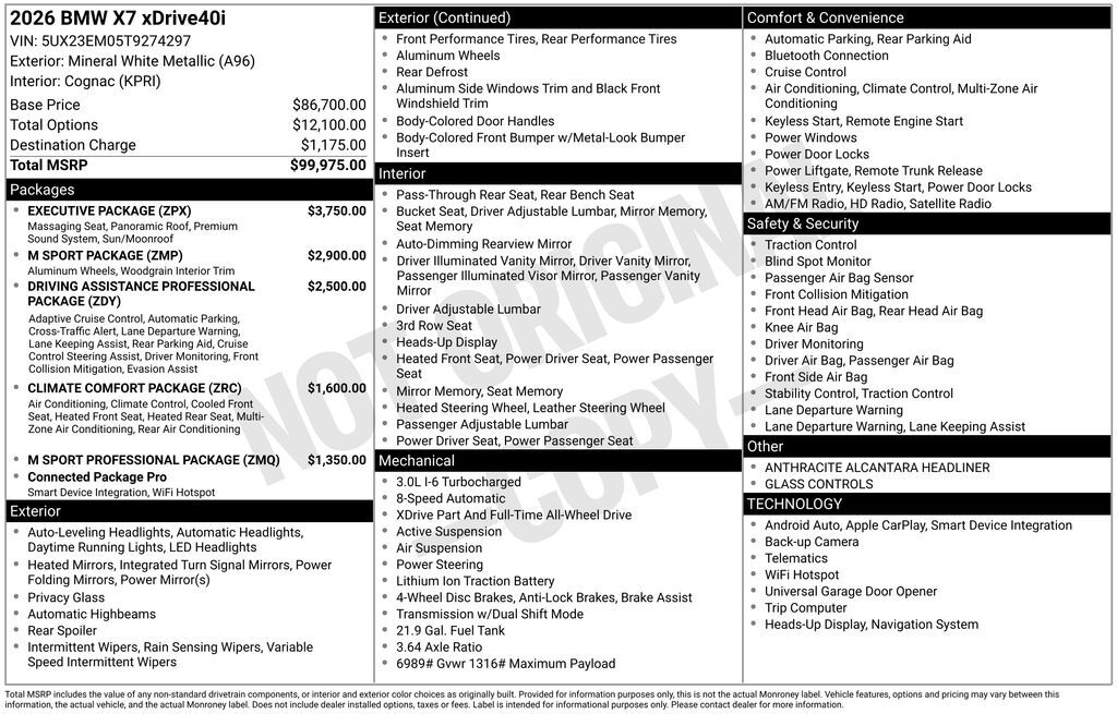 2026 BMW X7 xDrive40i San Clemente CA