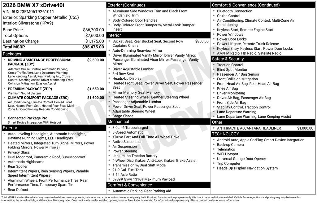 2026 BMW X7 xDrive40i San Clemente CA