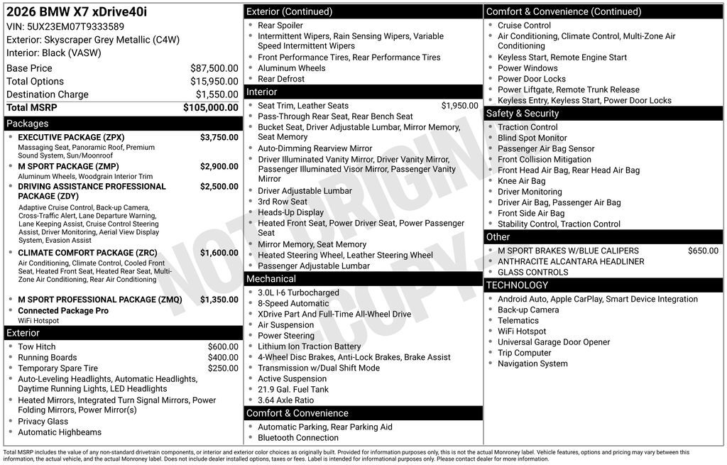 2026 BMW X7 xDrive40i San Clemente CA