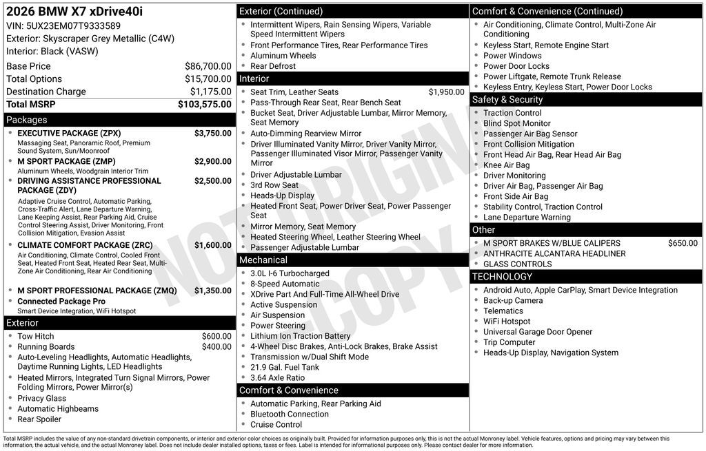 2026 BMW X7 xDrive40i San Clemente CA