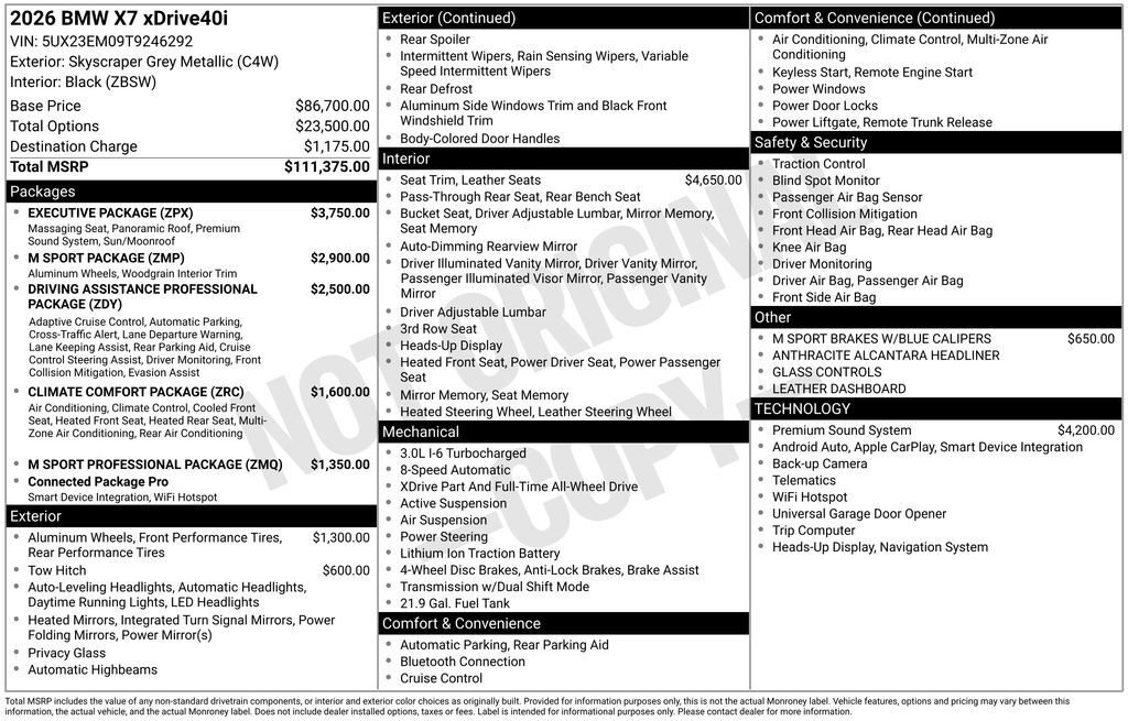 2026 BMW X7 xDrive40i San Clemente CA