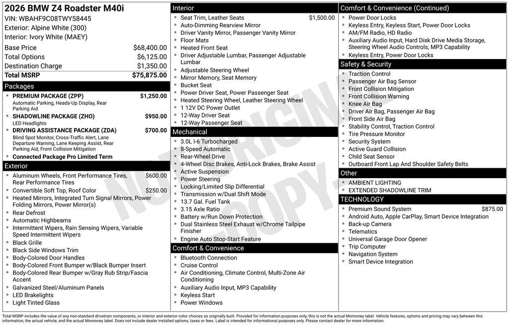 2026 BMW Z4 sDrive M40i San Clemente CA