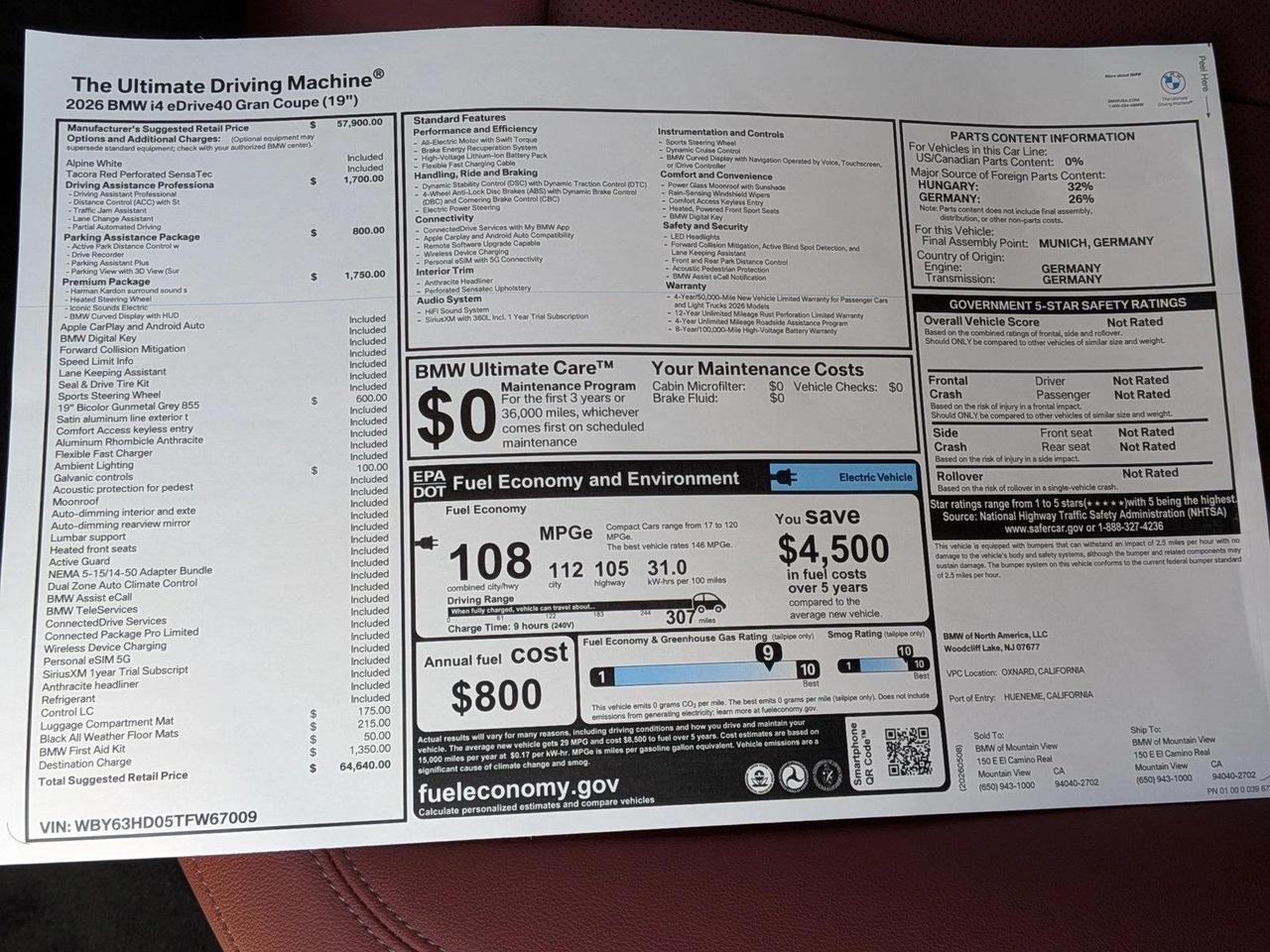 2026 BMW i4 eDrive40 Roseville CA
