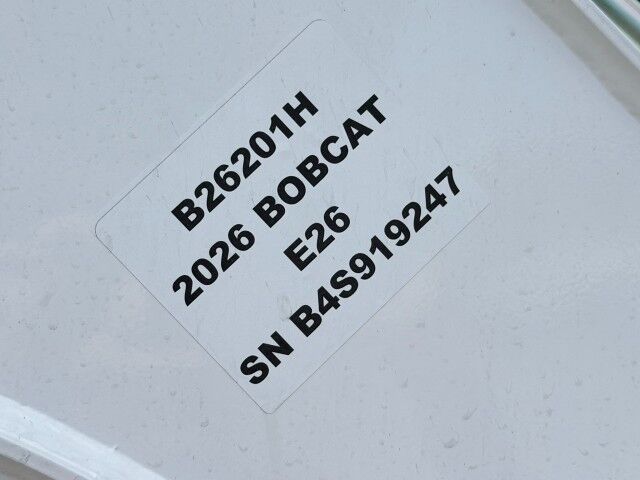 2026 BOBCAT BOBCAT E26 COMPACT EXCAVATOR Naples FL