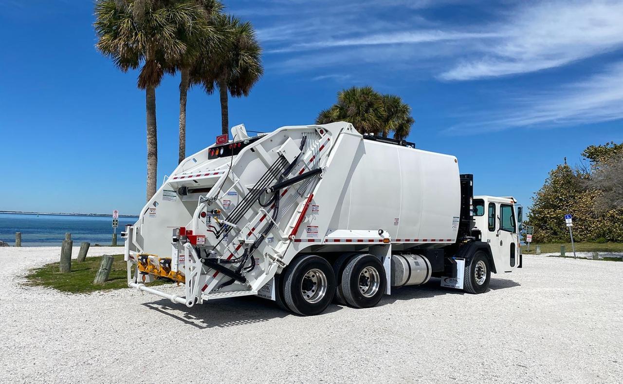 2026 Battle Motors LET 2 28 yard Pac-Tech Rear Loader Garbage Truck Tampa FL