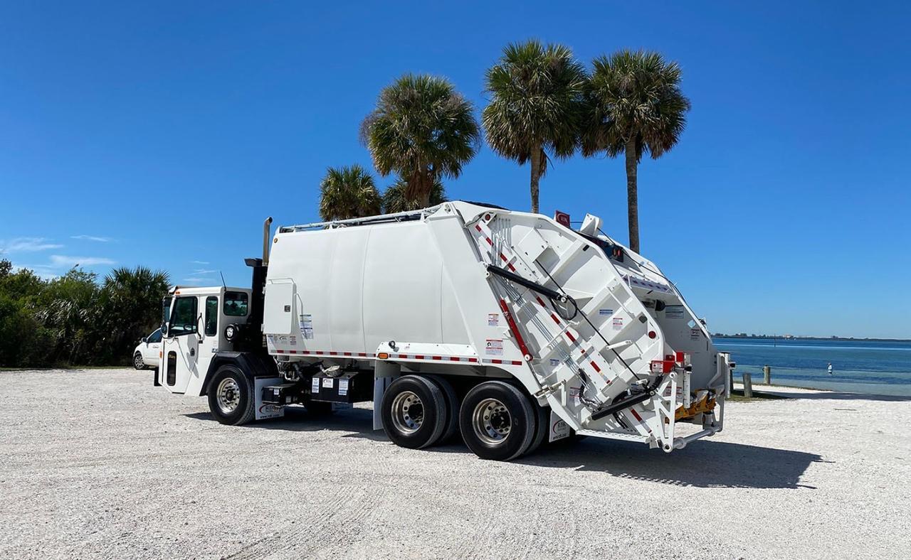 2026 Battle Motors LET2 28 yard Pac-Tech Rear Loader Garbage Truck Tampa FL