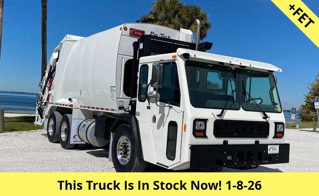 2026 Battle Motors LET2 28 yard Pac-Tech Rear Loader Garbage Truck Tampa FL