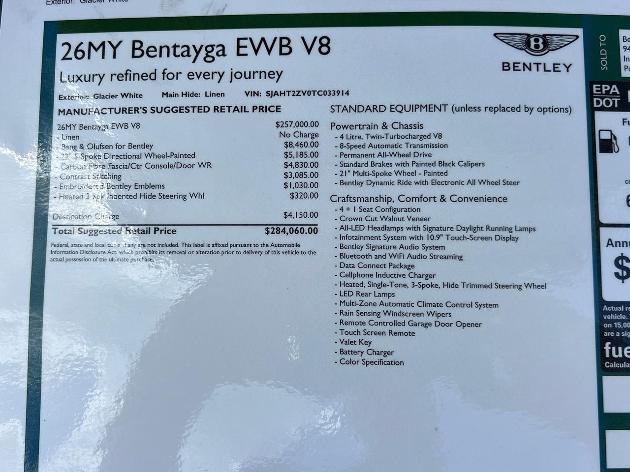 2026 Bentley Bentayga EWB Indianapolis IN