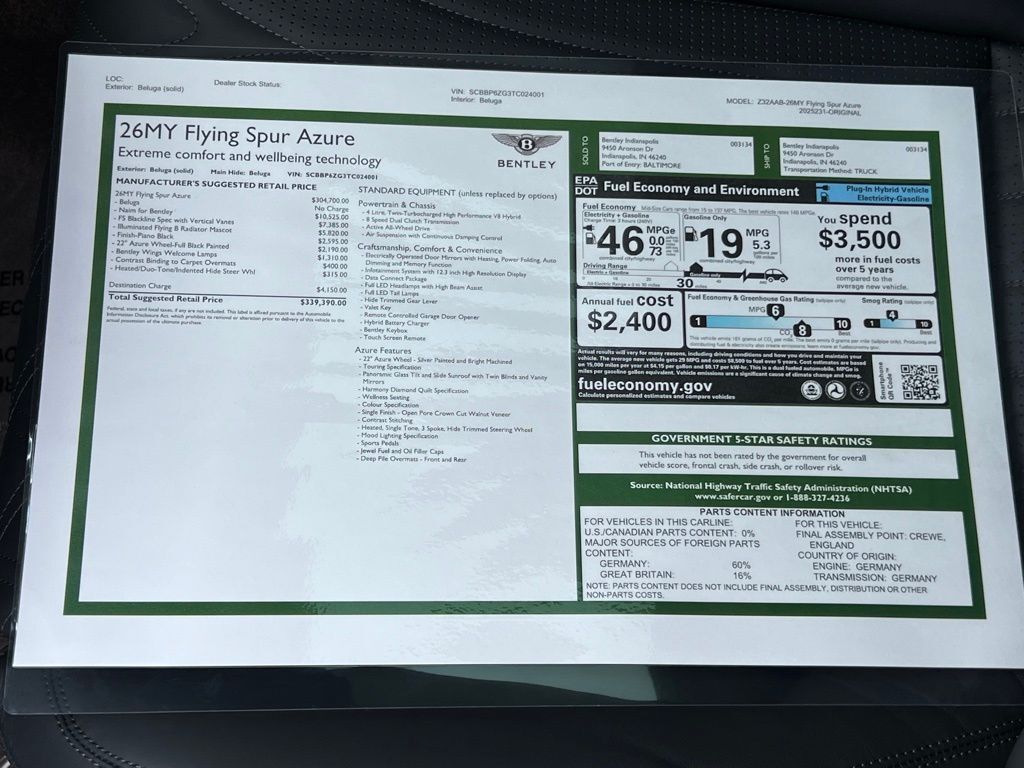 2026 Bentley Flying Spur Azure Indianapolis IN