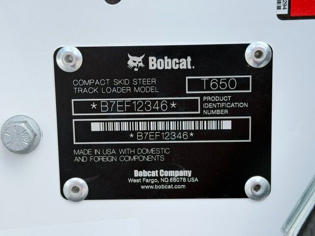 2026 Bobcat T650 T4 Compact Track Loader Homestead FL