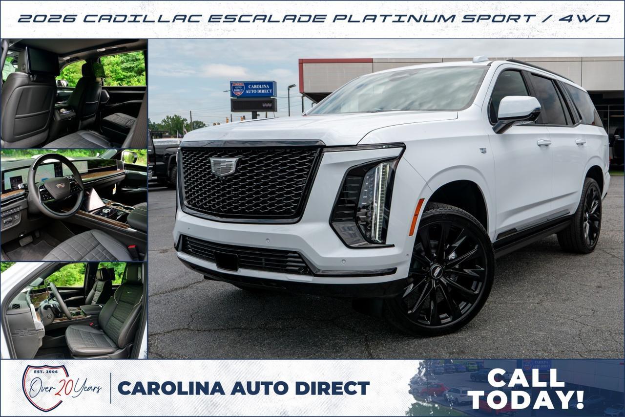 2026 Cadillac Escalade Platinum Sport / 4WD / Onyx PKG / Rear Entertainment!