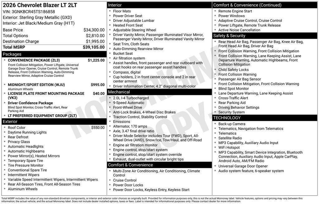 2026 Chevrolet Blazer LT Commerce GA
