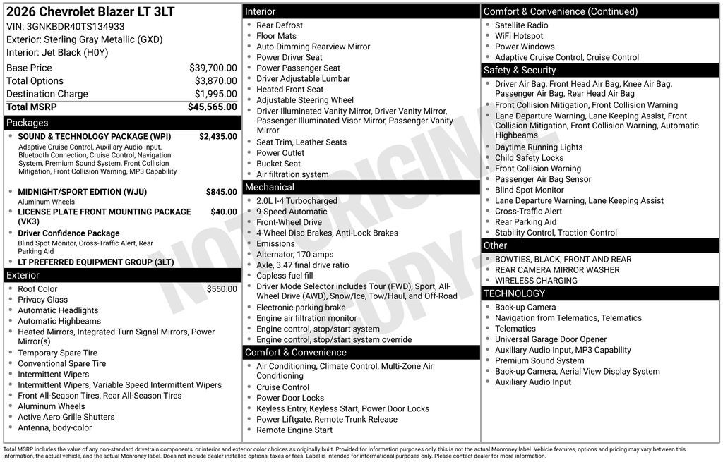 2026 Chevrolet Blazer LT Commerce GA