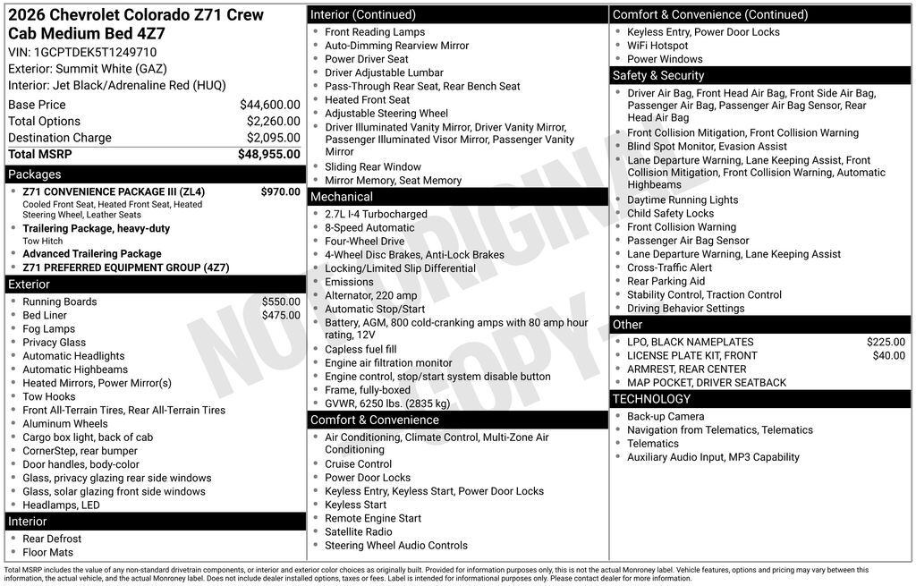 2026 Chevrolet Colorado Z71 Commerce GA