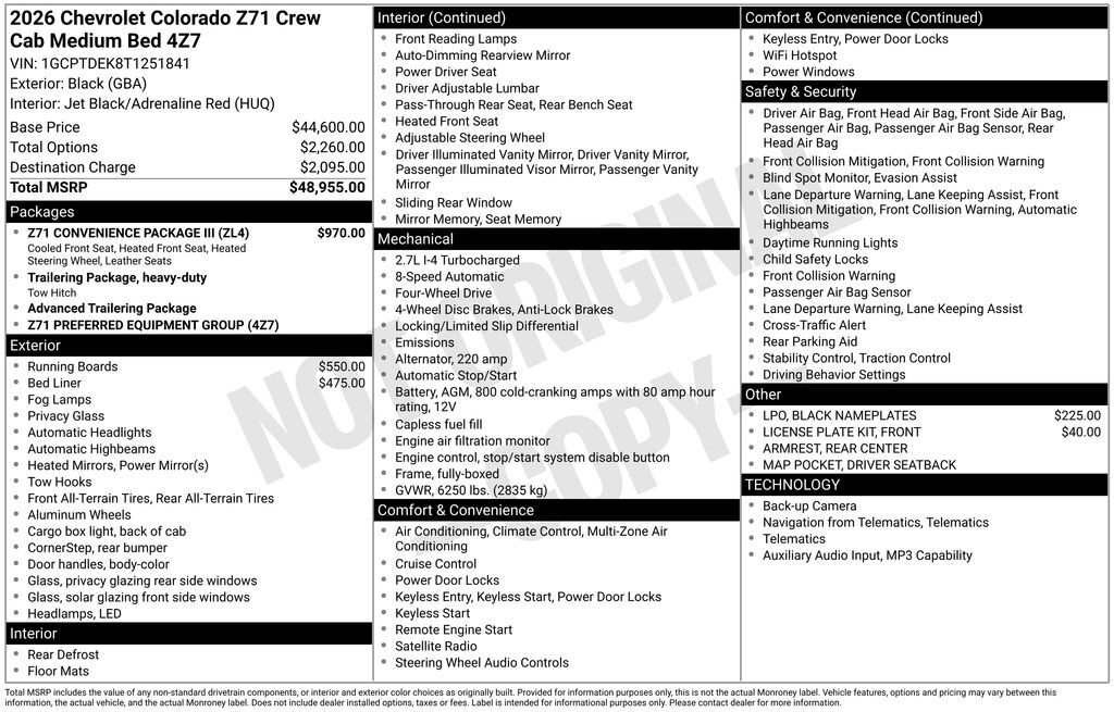 2026 Chevrolet Colorado Z71 Commerce GA