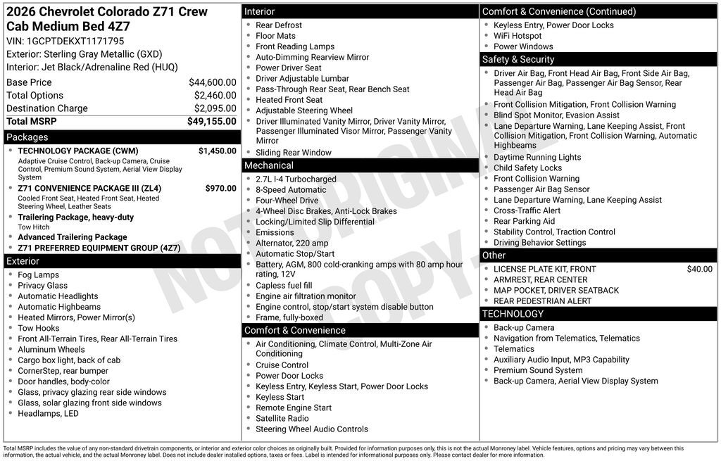 2026 Chevrolet Colorado Z71 Commerce GA