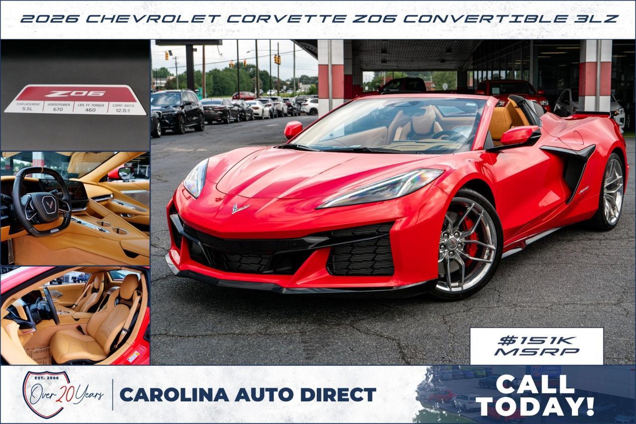 2026 Chevrolet Corvette Z06 Convertible 3LZ / Front Lift / Engine Appearance PKG!