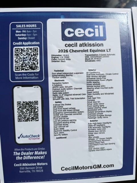 2026 Chevrolet Equinox LT Kerrville TX
