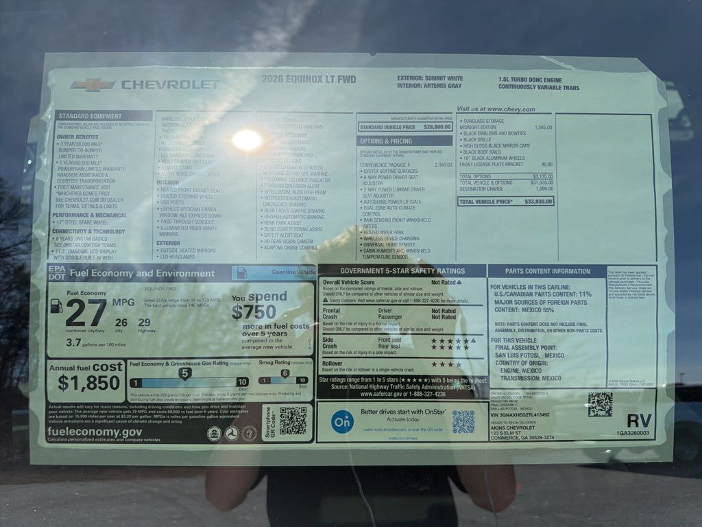 2026 Chevrolet Equinox LT Commerce GA