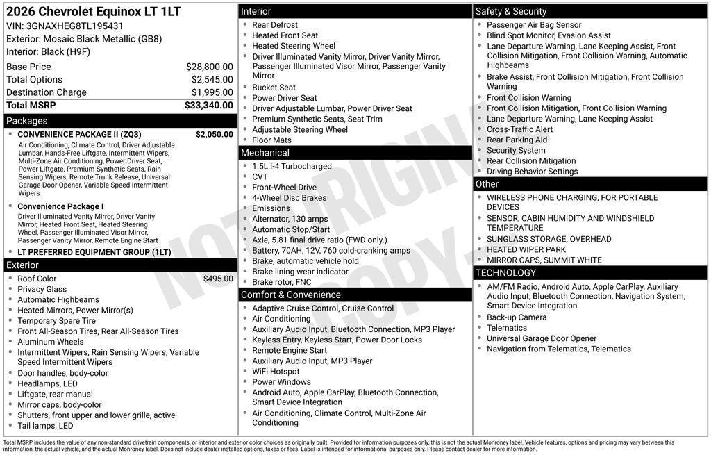 2026 Chevrolet Equinox LT Commerce GA