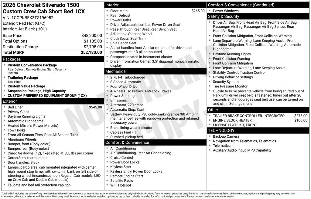 2026 Chevrolet Silverado 1500 Custom Commerce GA
