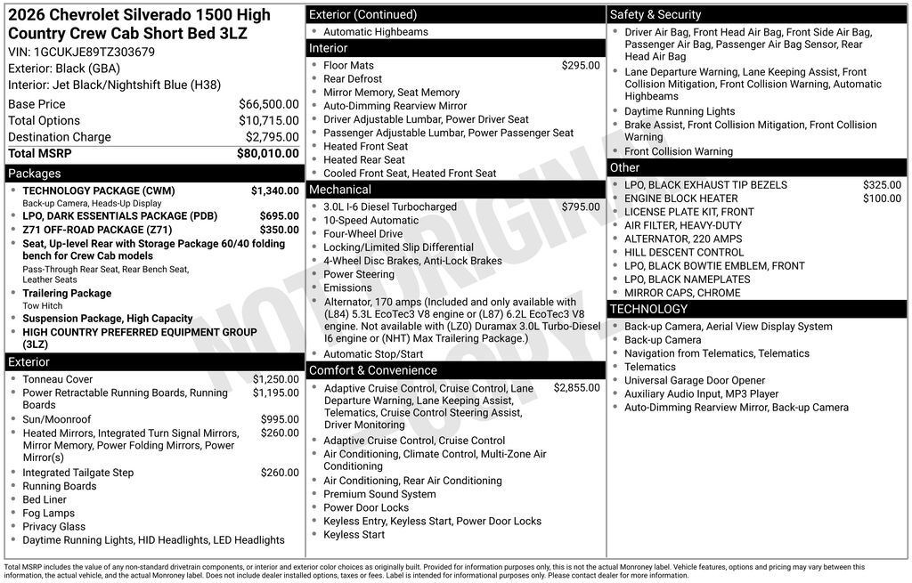 2026 Chevrolet Silverado 1500 High Country Commerce GA