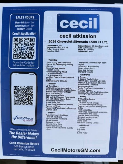 2026 Chevrolet Silverado 1500 LT Kerrville TX