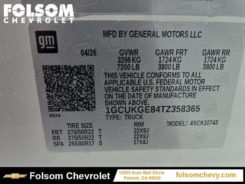 2026 Chevrolet Silverado 1500 LTZ Folsom CA