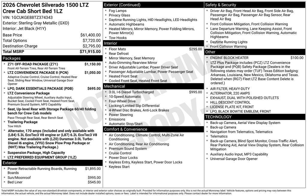 2026 Chevrolet Silverado 1500 LTZ Commerce GA
