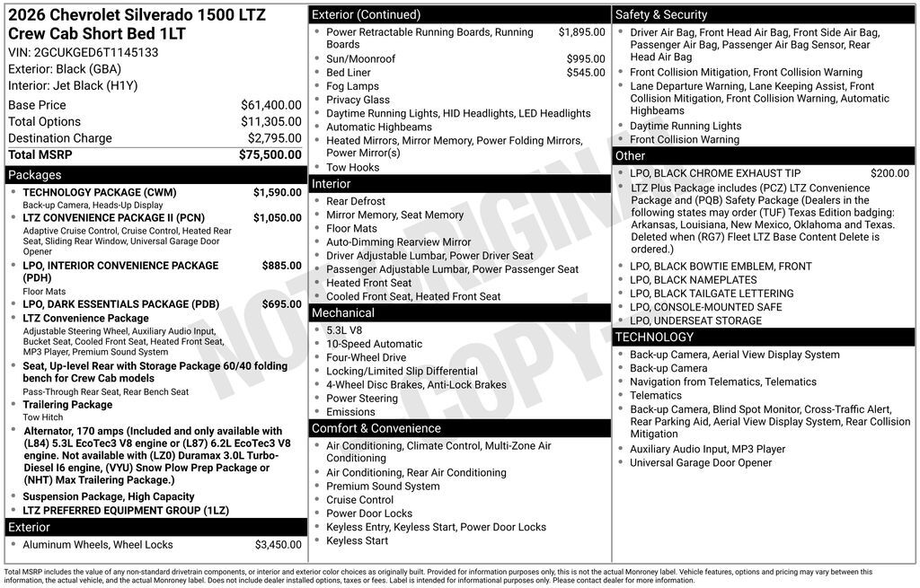 2026 Chevrolet Silverado 1500 LTZ Commerce GA