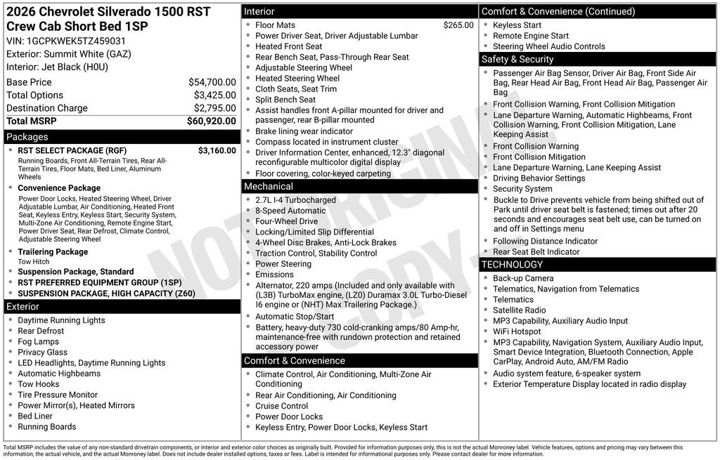 2026 Chevrolet Silverado 1500 RST Commerce GA