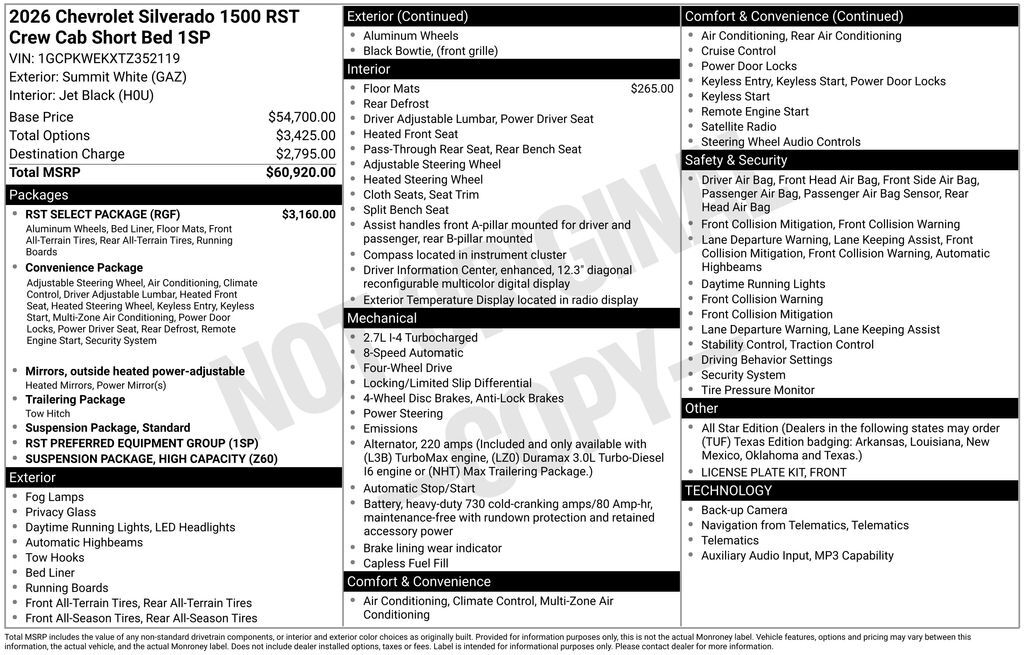 2026 Chevrolet Silverado 1500 RST Commerce GA