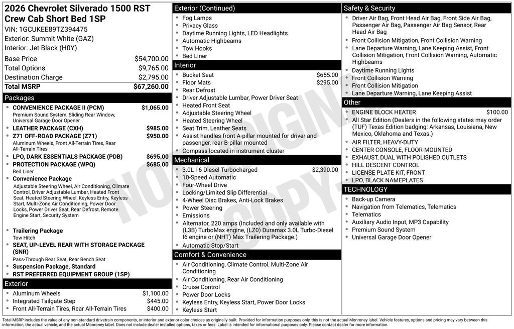 2026 Chevrolet Silverado 1500 RST Commerce GA