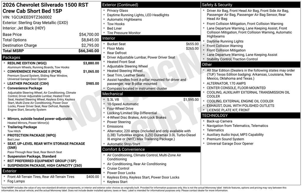 2026 Chevrolet Silverado 1500 RST Commerce GA