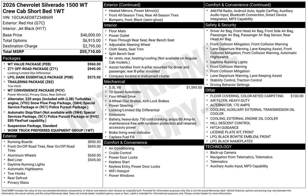 2026 Chevrolet Silverado 1500 WT Commerce GA